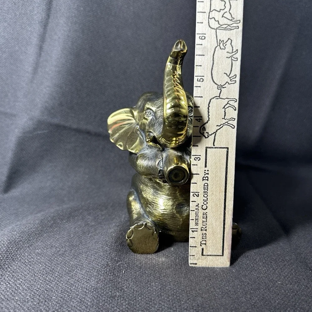 Jennings Brothers Brass Elephant JB USA French Bronze Trinket Box 2lb 12oz ANTG